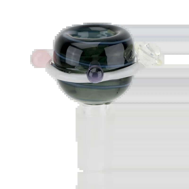 Empire Glassworks 14mm Slide in Galactic design featuring colorful planets and space theme.