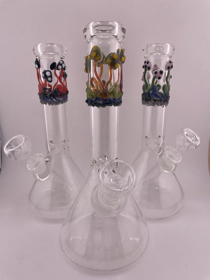 MJHoG 9” Flower Beaker - Mushroom Forest Top