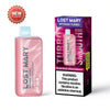 Lost Mary MT15000 Turbo disposable vape with Blue Razz Dragonfruit flavor and new flavor badge.