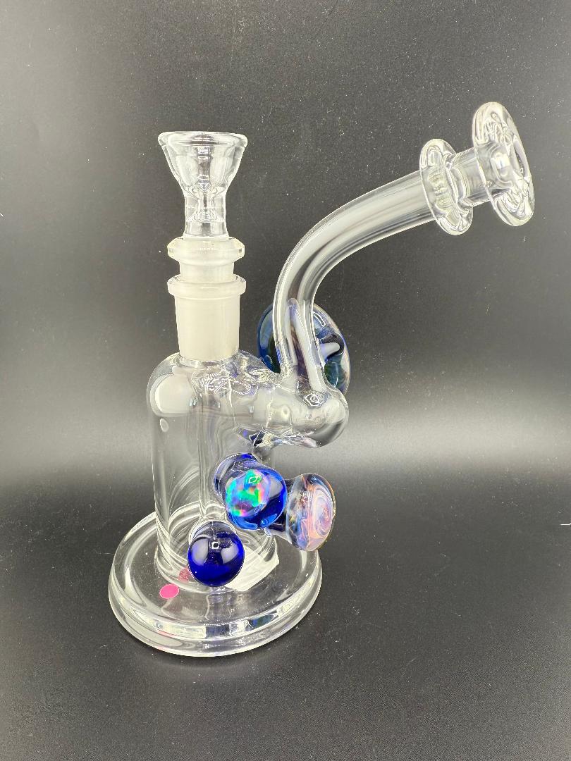 Beer Glass w/ Opal Coin Marble 10mm 90°