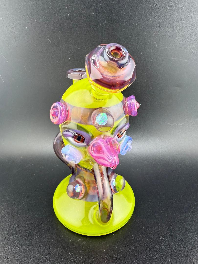 Creep Glass Faceted Totem Bird 10mm 90°