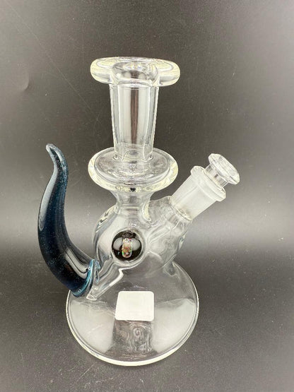 Pugsley Glass Straight Neck Jammer w/ Colored Horn & opal 10mm 45°