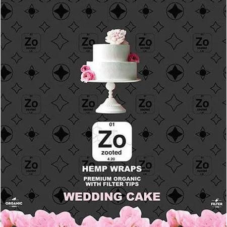 Zooted Hemp Wraps Wedding Cake