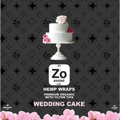 Zooted Hemp Wraps Wedding Cake