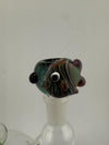 Handcrafted 14mm fish bowl piece by Lamp Dancer, featuring vibrant colors and intricate fish design.