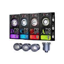 Lookah 710 Connect Quartz Coils Type A, B, C, D with packaging for electric dab rig use.