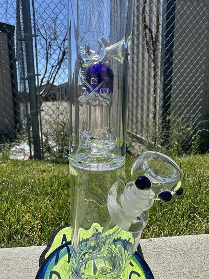 MJHoG Flower Straight Tube – Mushroom Double Perk