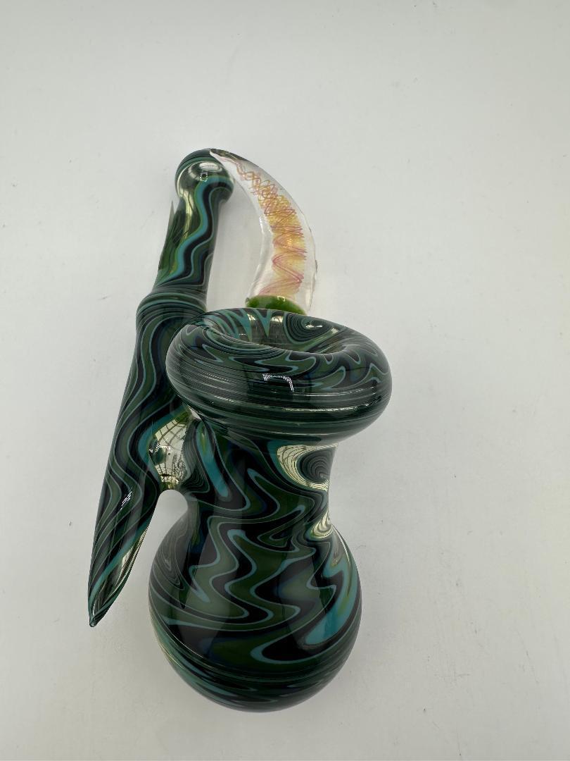 Brando Glass Dry Pipe -  Side Car W Horns