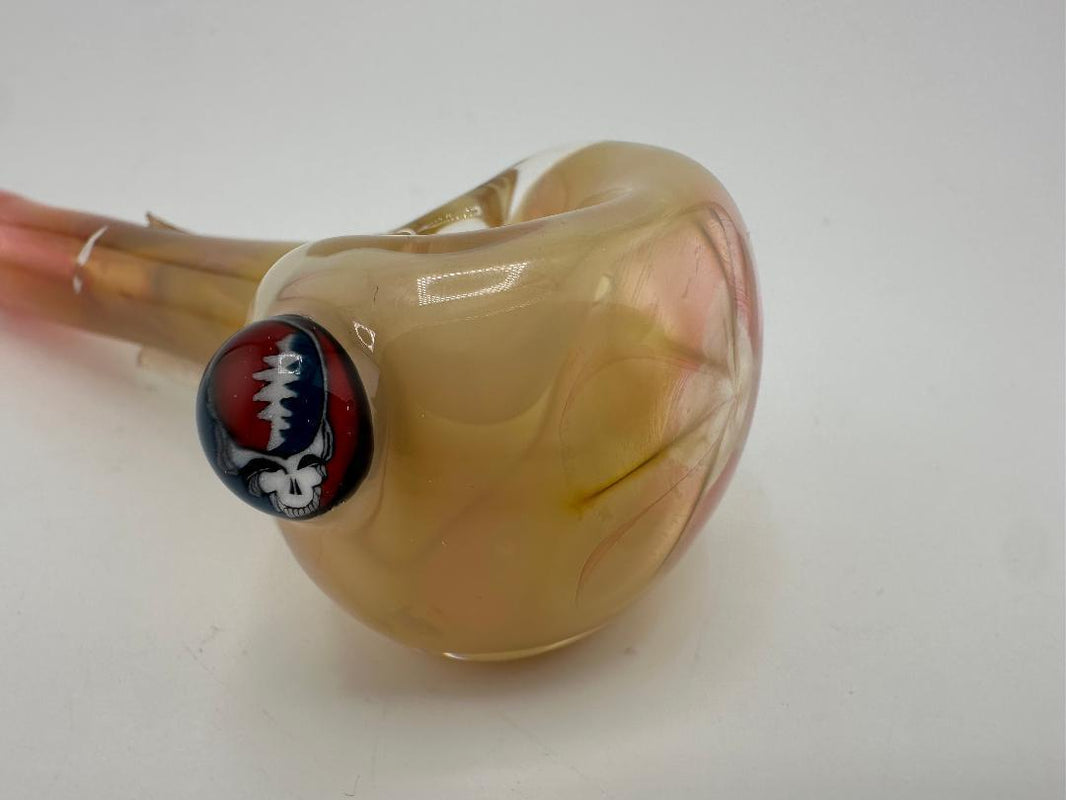 Filla John Glass Dry Pipe - Fume w/ Grateful Dead Millie