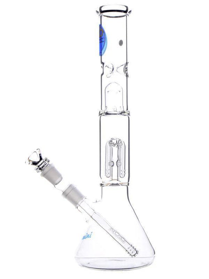 Zob Glass 14" Mini 4 Arm Beaker Flower Piece 14mm 90°