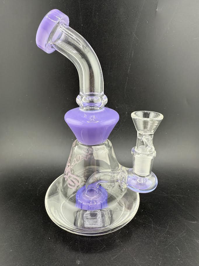 Ruckus Glass Purple Bent Neck Rig 14mm 90°