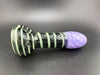 3.5" Slime Honeycomb Hand Pipe in vibrant slime green and purple design, made from premium borosilicate glass.
