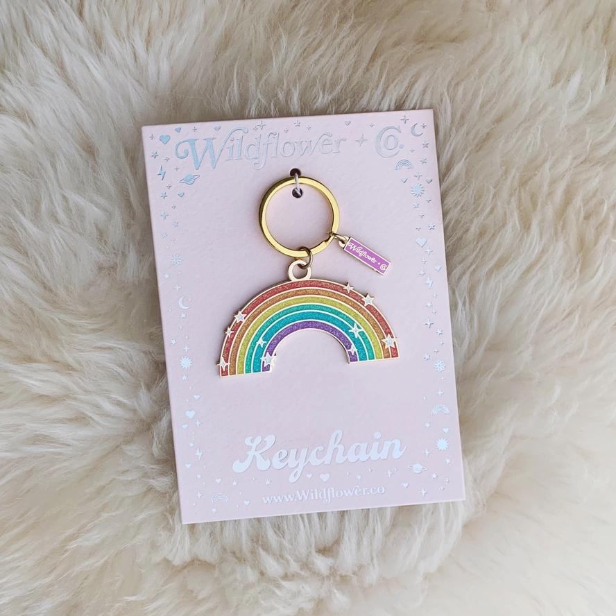 Wildflower Co. Rainbow Keychain