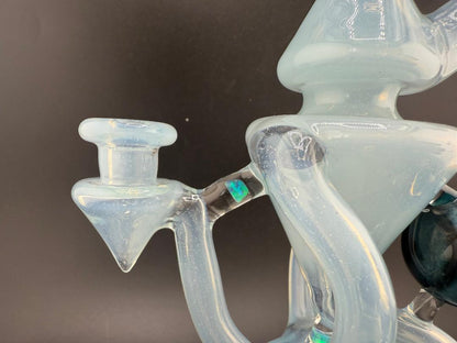 Mank Glass Blue Recycler Set 10mm 90° w/ Cap & Slurper Set