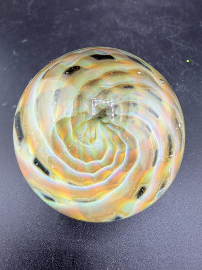 Siliceous Boro Jockey (SBJ) Marble -  42mm UV Retti Cello w/ UV Dot Stack Backer