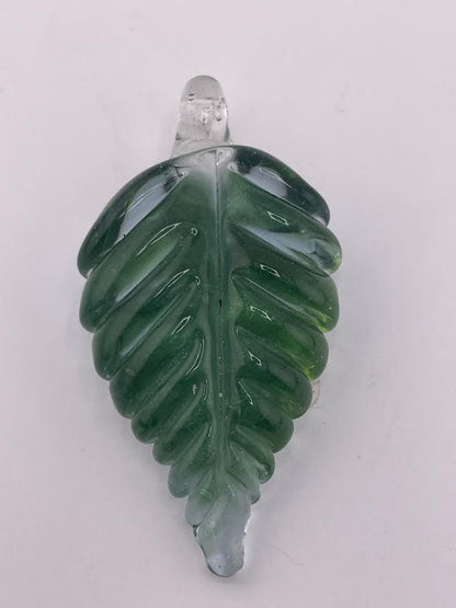 Madelyn Glass Pendant- Small Leaf