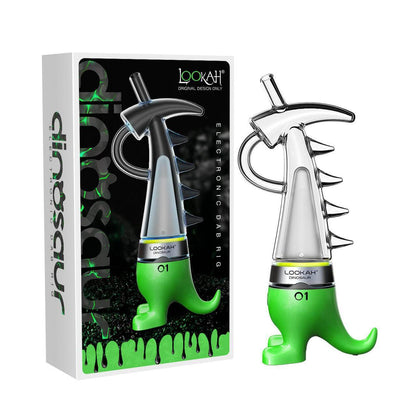 Lookah Dinosaur E-Rig electric dab rig with unique design and packaging for an enhanced dabbing experience.