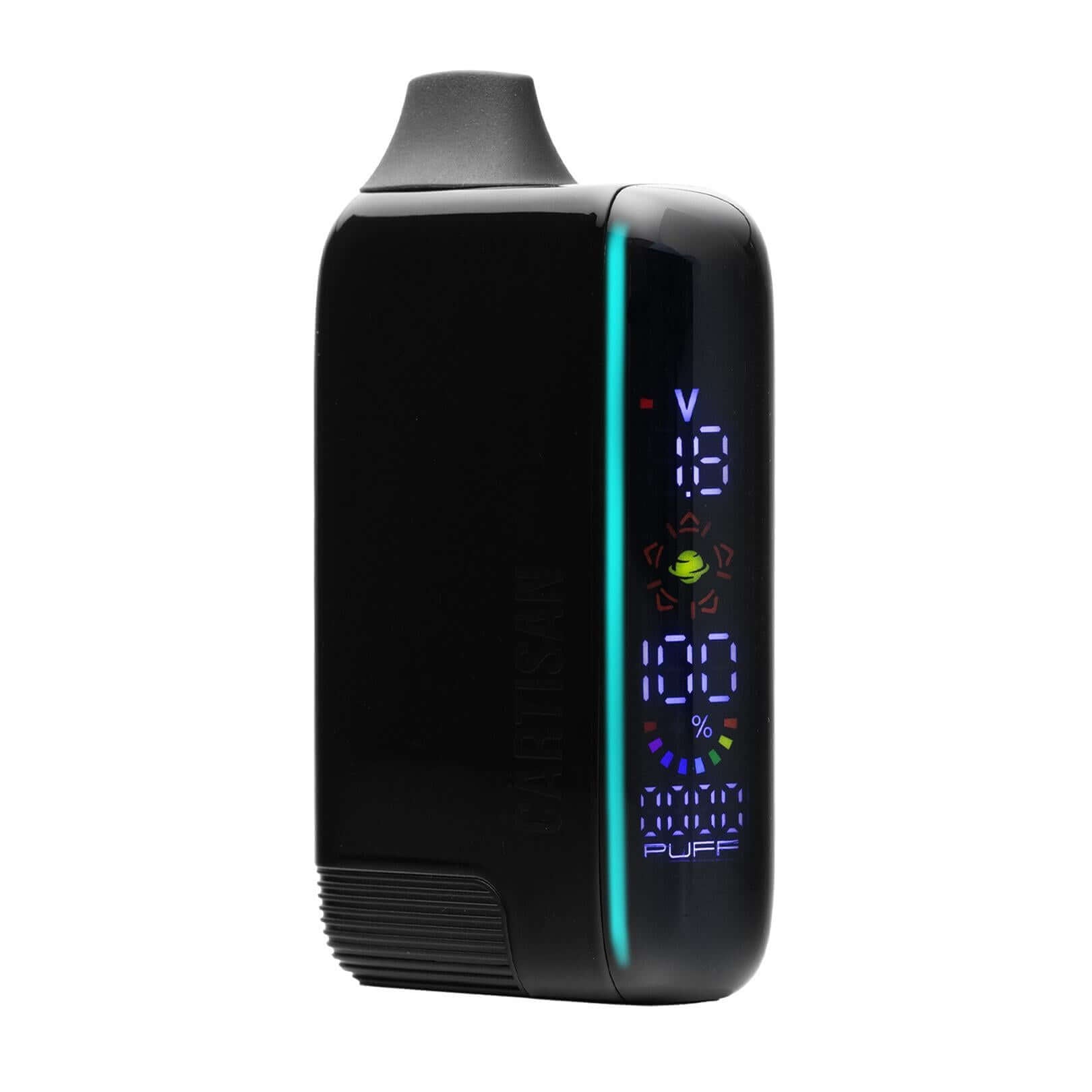 Veil Bar Pro EVO vaporizer with digital screen, variable voltage features, and sleek black design.