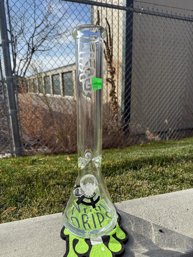 Thick Ass Glass (TAG) Beaker – Sandblasted 16" | 14mm 45° | Premium Glass Rig