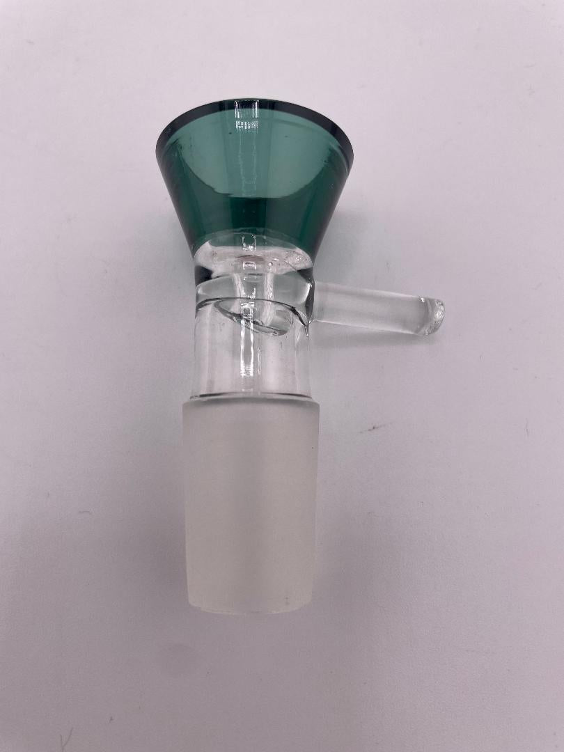 Import Glass 18mm Bowl / Slide - Colored Funnel w/ Handle