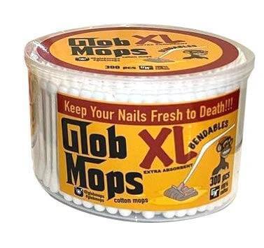 Glob Mops XL cleaning swabs container with 300 eco-friendly cotton sticks for superior absorption and cleaning.