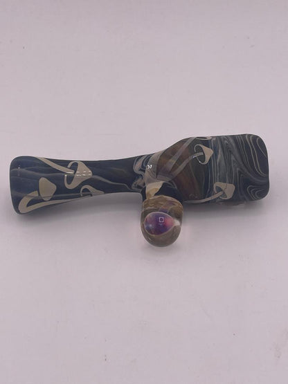 Danny W Glass Chillum / Onie Pipe - Mushroom Sandblasted