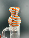 Import Glass Spinner Cap - Linework Swirl for 28mm Bangers