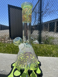 MJHoG 12" Flower Beaker - Squiggle Tech