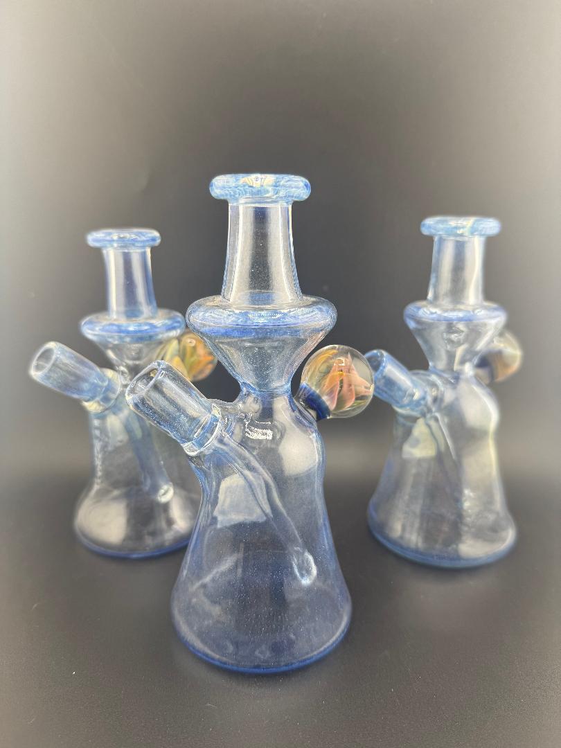 Pugsley Glass Blue Rig Fumed Marble 10mm 45°