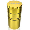 AFM 5pc Grinder in vibrant gold, designed for precise and durable grinding of herbs and spices.