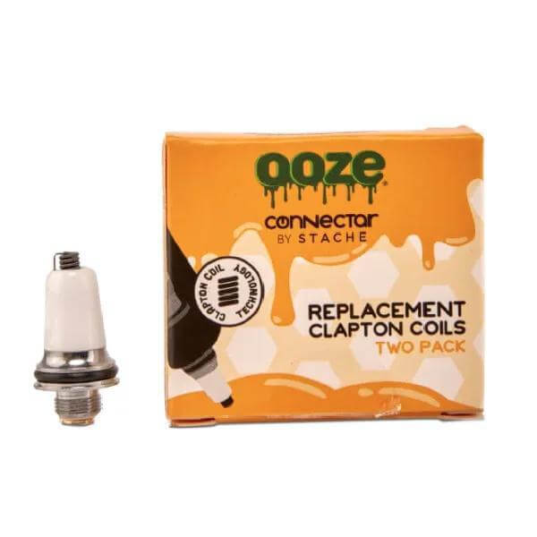 Ooze Connectar Stache Replacement Clapton Coils pack with ceramic tip and packaging