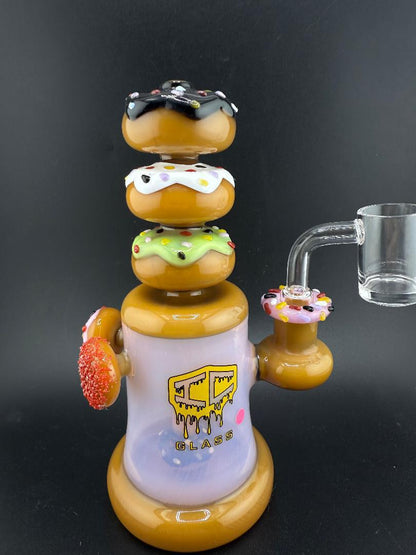 IC Glass Triple Doughnut Rig 14MM 90°
