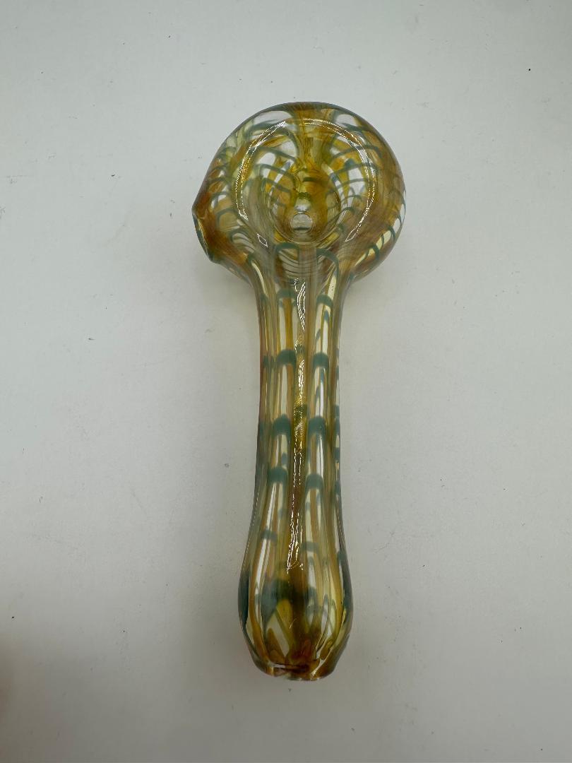 Crondo Glass Hand Pipe - Fumed Wrap & Rake