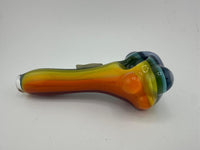 Phranq Glass Dry Pipe - Multi Colored Wig Wag