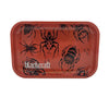 Blackcraft medium rolling tray with spider designs, durable and stylish, measuring 11.3 x 7.4 inches.