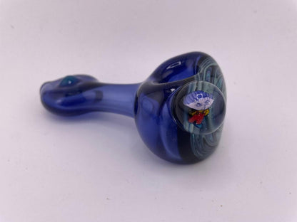 Highgrade Glass Dry Pipe - Solid Color w/ Reversal Wig Wag Cap