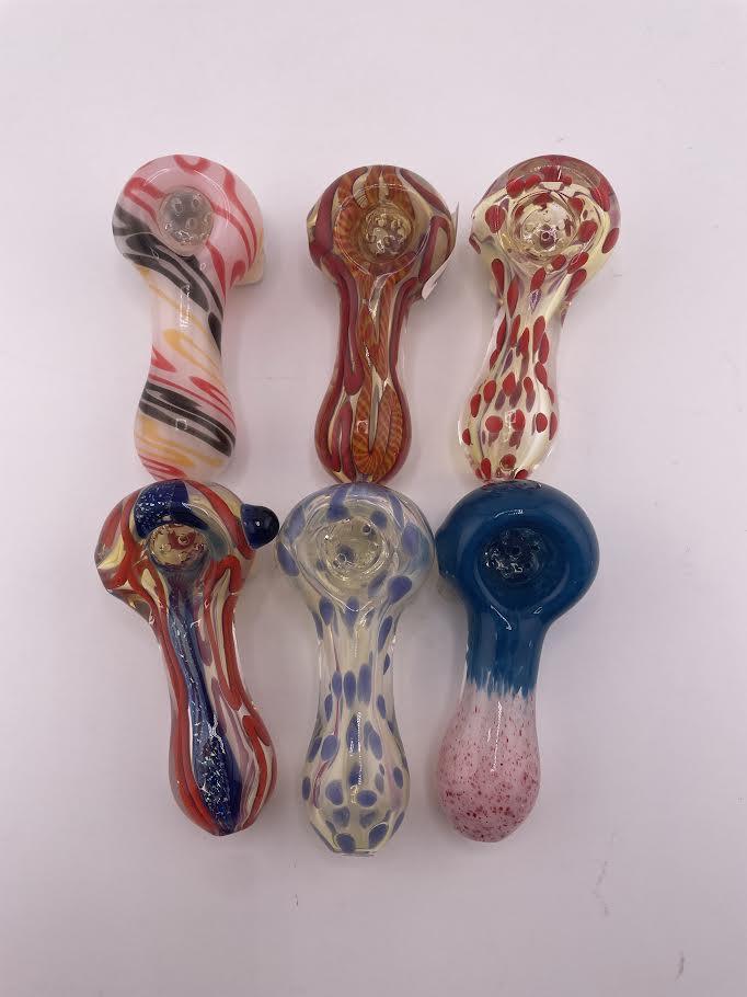 Import Glass Hand Pipe - Small With Built In Glass Screen
