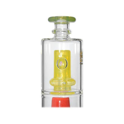 CaliBear Glass Puffco Peak / Puffco Peak Pro Glass Attachment  - Double Perc w/ Encased Opal