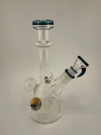 Lylo Glass Color Accent Mini Beaker 10mm handmade in Spokane, compact and high-quality for concentrates and dry herbs.