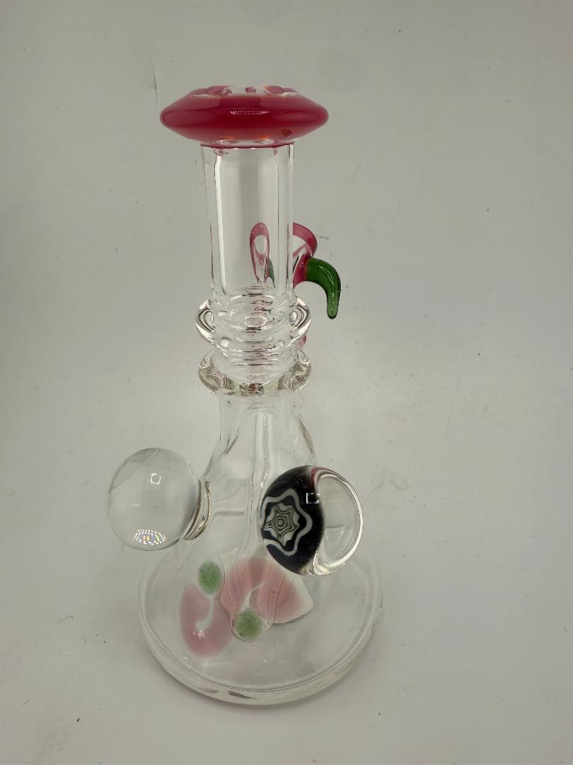 Lylo Glass Color Accent Mini Beaker 10mm, handmade, compact, perfect for concentrates and dry herbs.