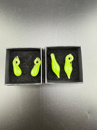 Filla John Glass Dangly Earrings