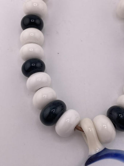 Phranq Glass Necklace -  Blue Swirl