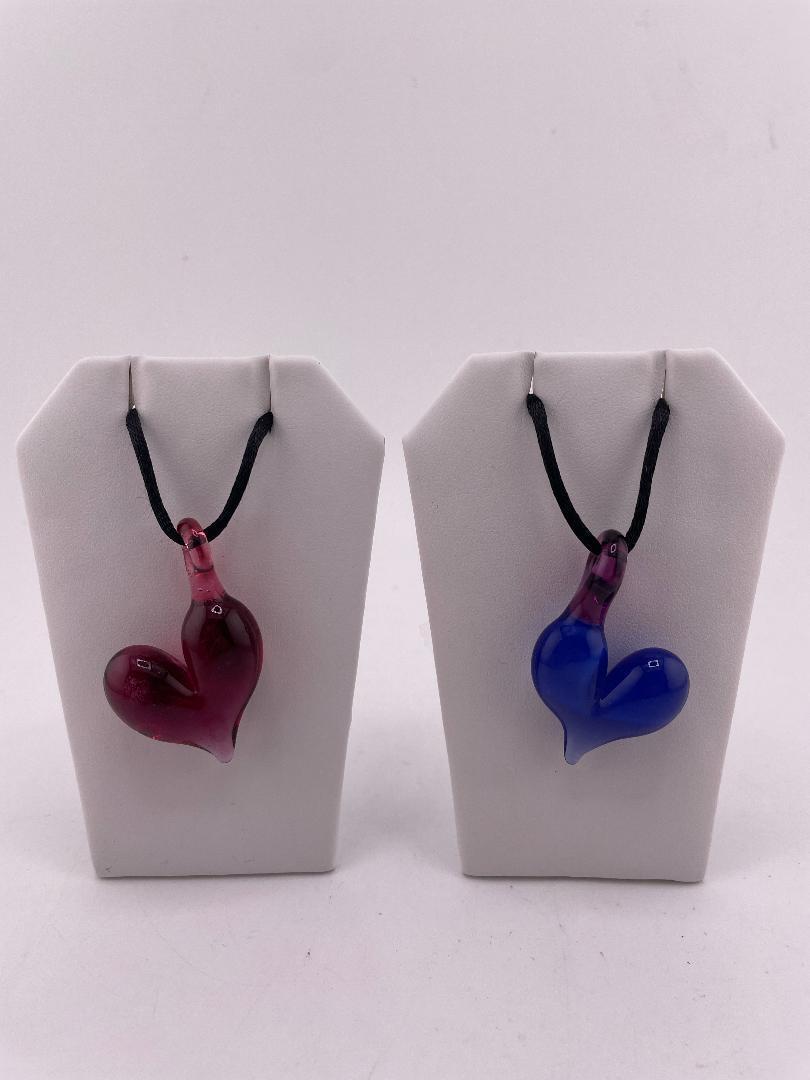 Kt Scissor Baby Glass Pendant - Hearts