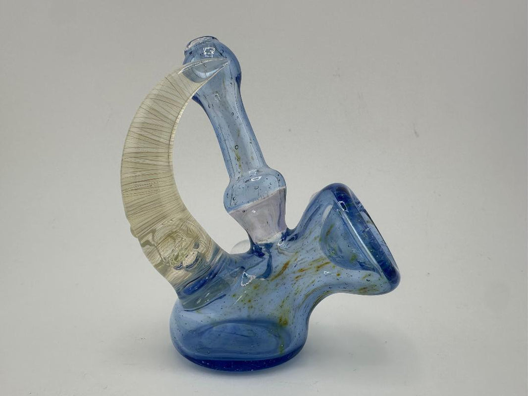 Brando Glass Dry Pipe - Fumed With Horns