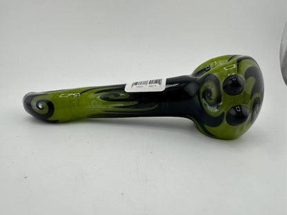 Filla John Glass Dry Pipe -Fully Worked  Wig Wag Spoon