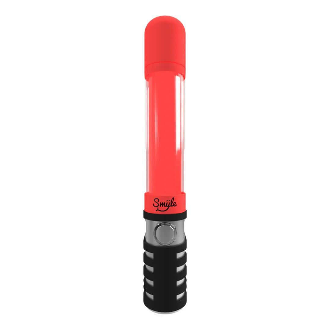 Smyle Danksaber 510 Battery in red, designed for smooth vaping with 510 thread cartridges.