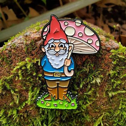 Kolorspun Enamel Pin - Garden Gnome