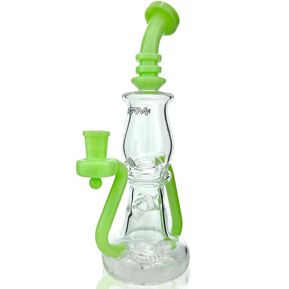 AFM Glass 9.5" Nebula Glass Recycler Dab Rig TX076 14mm 90°