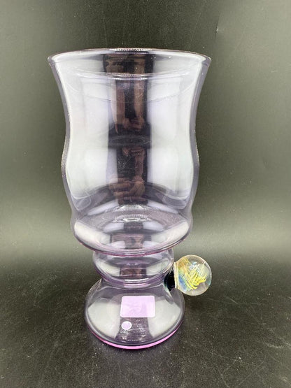 Brando Glass Handcrafted Heady Cup w/ Fumed Marble Attachment - Purple