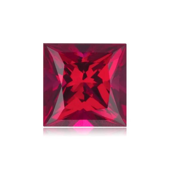 Ruby Corundum 10mm Square Terp Pearl in vibrant red, designed for optimal heat retention and flavorful vapor.
